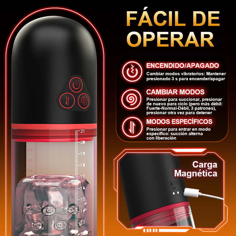 Automatisk penispump vibration 3 sug 9 vibration S-HANDE