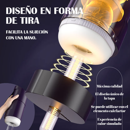 Controlador morado, 7 tipos de pistones, explosión con un clic, Material TPE de alta calidad, masturbador eléctrico con carga silenciosa USB