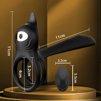Vibrador de anillo de pene 3 en 1, estimulador de clítoris y punto G de 10 vibraciones, vibrador de pareja de erección
