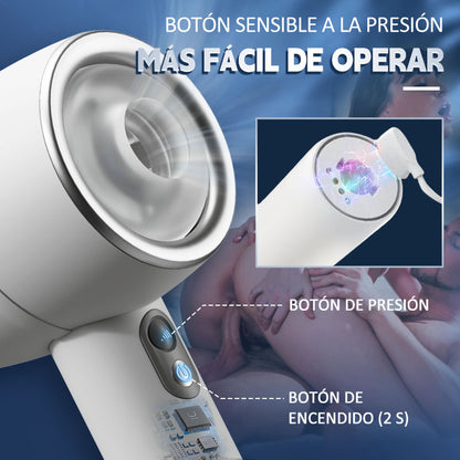 【NOVO】 Masturbador portátil telescópico automático de 3 frequências Hardy