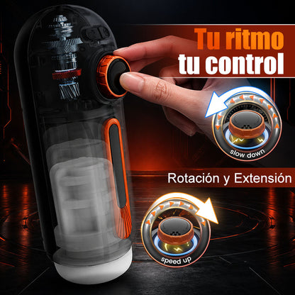 Alien - 5 en 1 Masturbador  10 Vibraciones 4  Chupadas  Empujar+Vibrar+Chupar+Voz+Calor