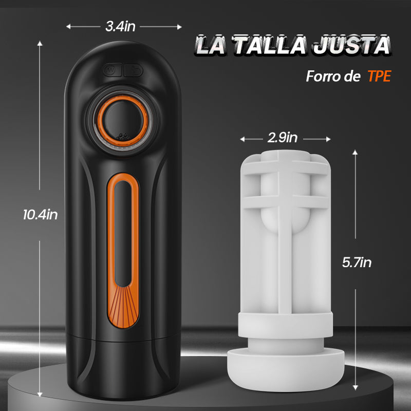 【Uppvärmningsbar】 Alien 5 i 1 Masturbator 10 Vibrationer 4 Sugar Thrust+Vibrate+Sug+Voice+Heat