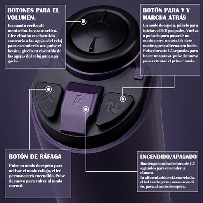 Controlador morado, 7 tipos de pistones, explosión con un clic, Material TPE de alta calidad, masturbador eléctrico con carga silenciosa USB