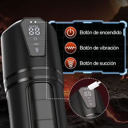 Challenger - 10 Vibraciones, 5 Succiones, Vagina Ultra-Realista, Masturbador Simulado