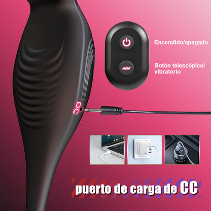 Mike 9 Masajeador de Próstata Portátil con Vibración y Pulsación con Anillo para el Pene