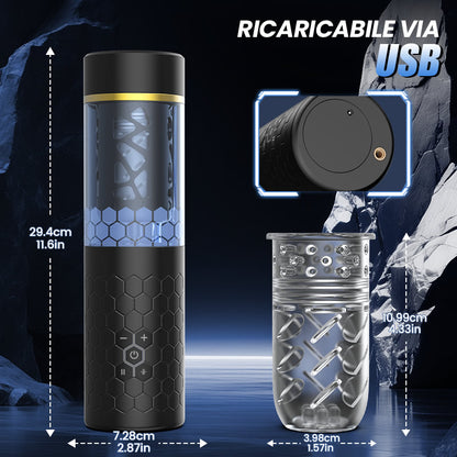 Rotating Electric Masturbator Cup 6 Frequencies 3 Speeds DAOKE