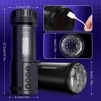 【Ny】Eder 5 Suck 5 Teleskopisk 10 Vibrator Oral Sex Onani Cup