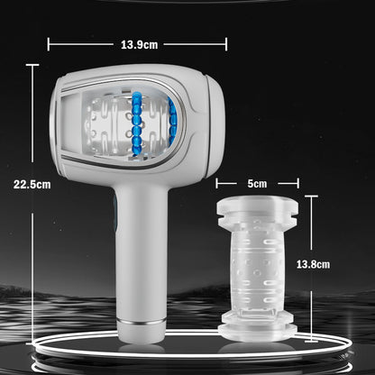 Masturbador portátil automático de 6 frecuencias con vibración de empuje