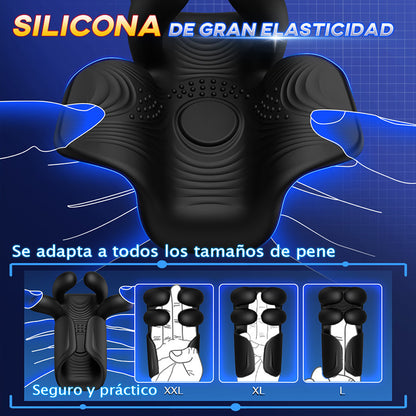 Vibrador Automático para el Pene con 10 Dedos para Masaje Terapéutico