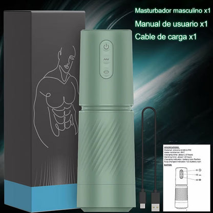 Abyss - Bomba de vacío para pene con 10 succiones y 10 vibraciones - Bomba de agrandamiento - Masturbador masculino