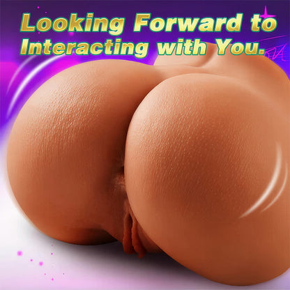 【HET】 Jessi Masturbator 3D Realistisk vagina och anus brun struktur 2,1 kg YAYOU
