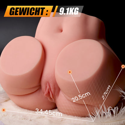 Jesse - Masturbador masculino de nalgas realistas y hermosas de 9,1 kg