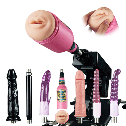 Azax - Placer supremo con la máquina sexual mejor valorada - 7 accesorios, empuje automático, amor anal