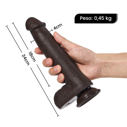Eagle Realistic Dildo 18CM 3 Framstötande 5 vibrationer