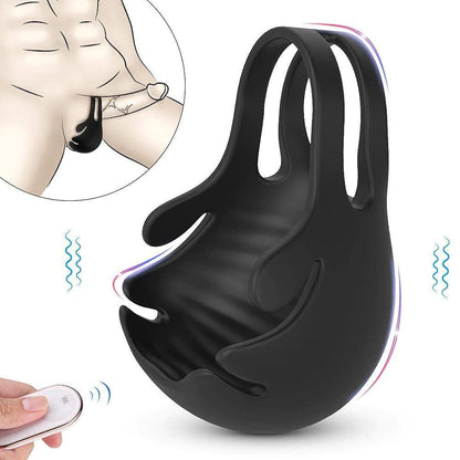 【Envío el 27 de abril】Anillos para el pene incluyendo los testículos 9 vibraciones S-Hand