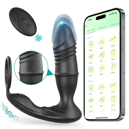【Förköp】 Murphy 9 Telescopic 9 Vibration APP Prostata massageapparat