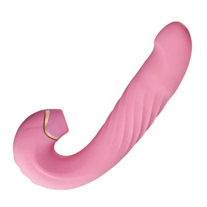 Vibrador multifrecuencia retráctil que vibra y chupa 3 en 1 multiestimulación
