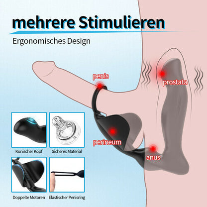 【Calentable】JOKER Prostata Vibrador 10 Vibración con Pene