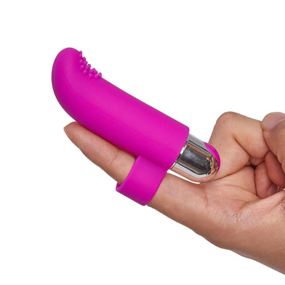 【Ny】 Lila fingervibrator med 10 vibrationer
