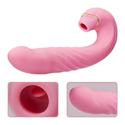 Vibrador multifrecuencia retráctil que vibra y chupa 3 en 1 multiestimulación
