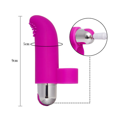 【Ny】 Lila fingervibrator med 10 vibrationer